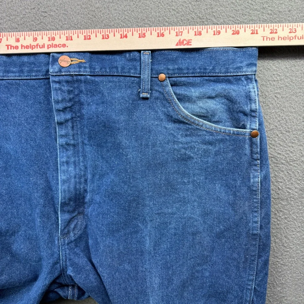 Wrangler Cowboy Cut Jeans Mens 42x30‎ Blue 13MWZPW Original Fit Western Denim